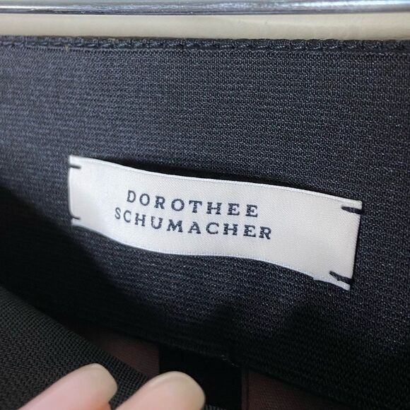 Rare! Dorothee Schumacher Lamb Leather Brown Pants Trousers Wide Leg Size XS - Picture 10 of 11